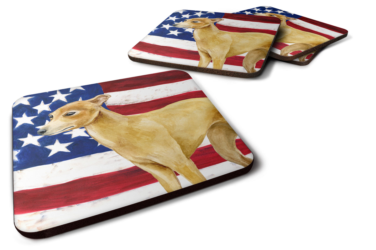 Set of 4 Italian Greyhound Patriotic Foam Coasters Set of 4 - the-store.com