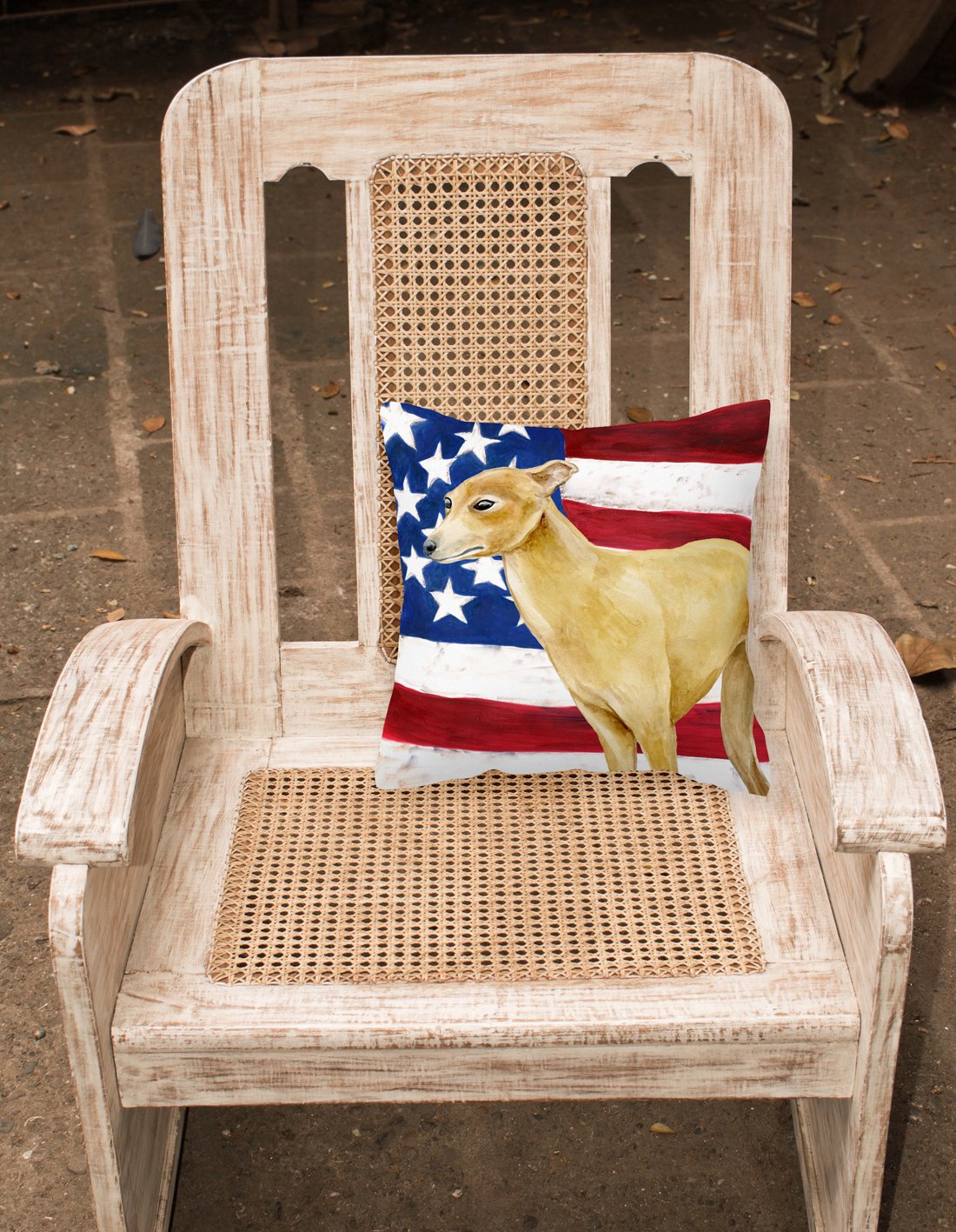 Italian Greyhound Patriotic Fabric Decorative Pillow BB9698PW1818 by Caroline's Treasures
