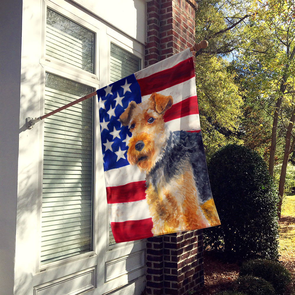 Welsh Terrier Patriotic Flag Canvas House Size BB9700CHF  the-store.com.