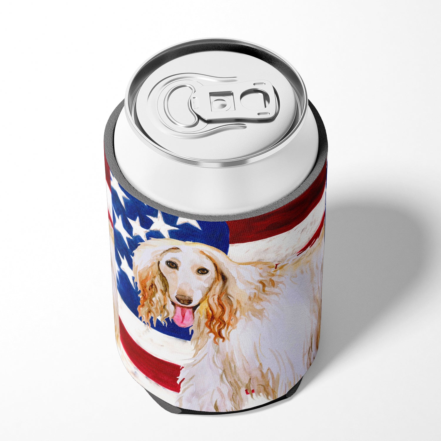 Afghan Hound Patriotic Can or Bottle Hugger BB9702CC  the-store.com.
