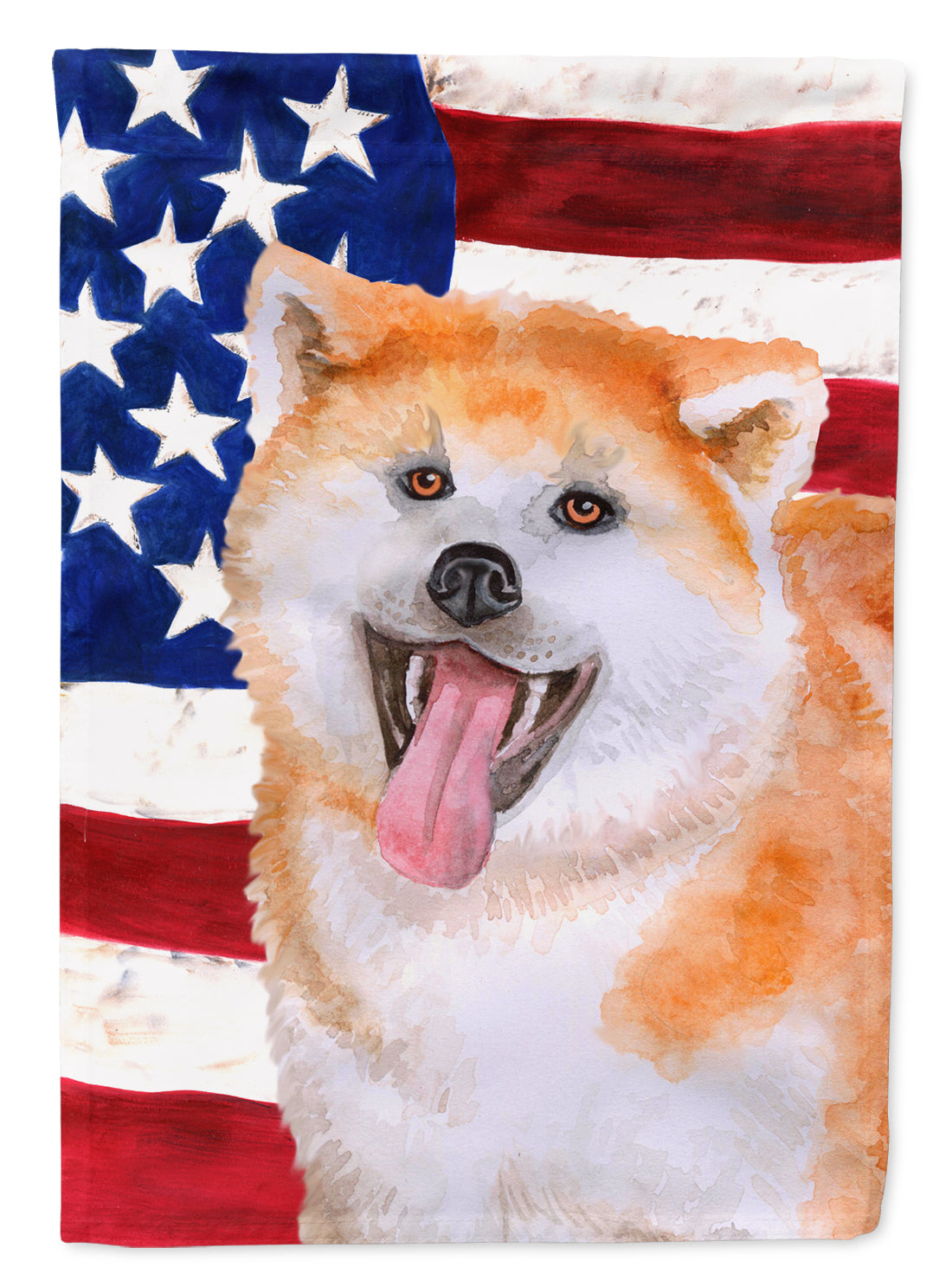 Akita Patriotic Flag Canvas House Size BB9703CHF  the-store.com.