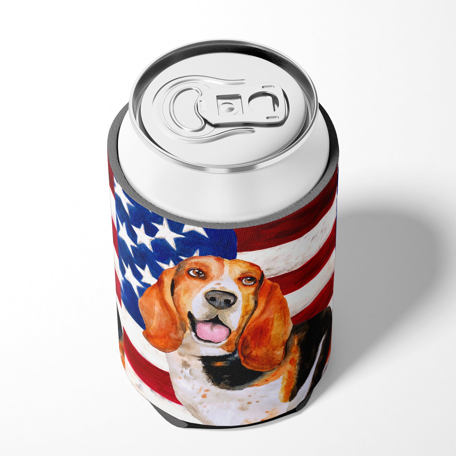 Basset Hound Patriotic Can or Bottle Hugger BB9704CC  the-store.com.