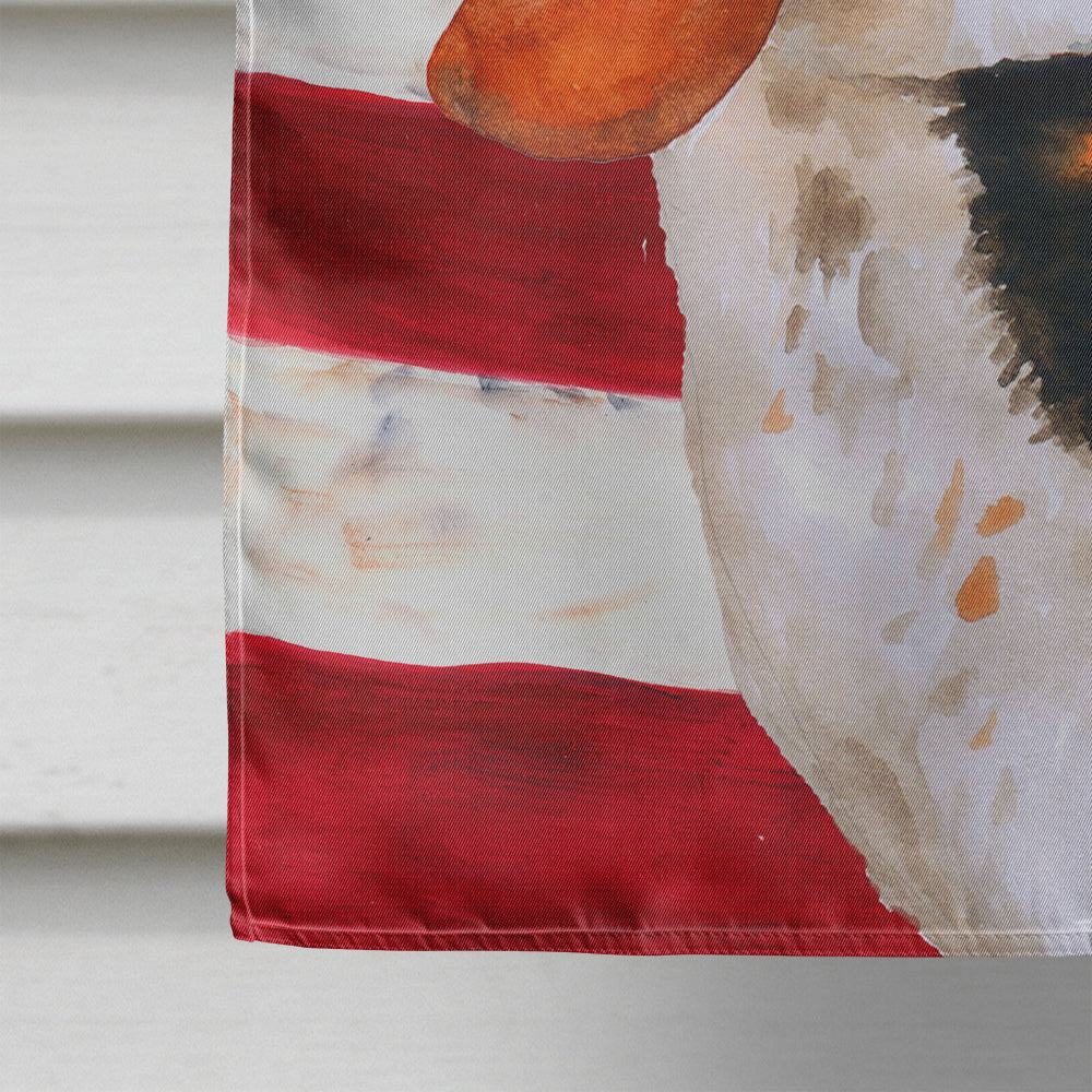 Basset Hound Patriotic Flag Canvas House Size BB9704CHF