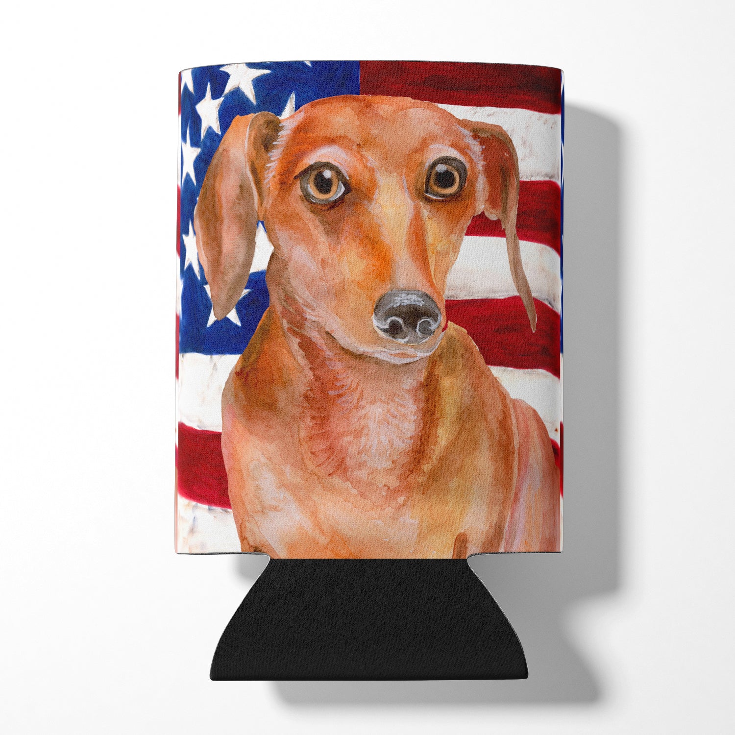 Red Dachshund Patriotic Can or Bottle Hugger BB9707CC