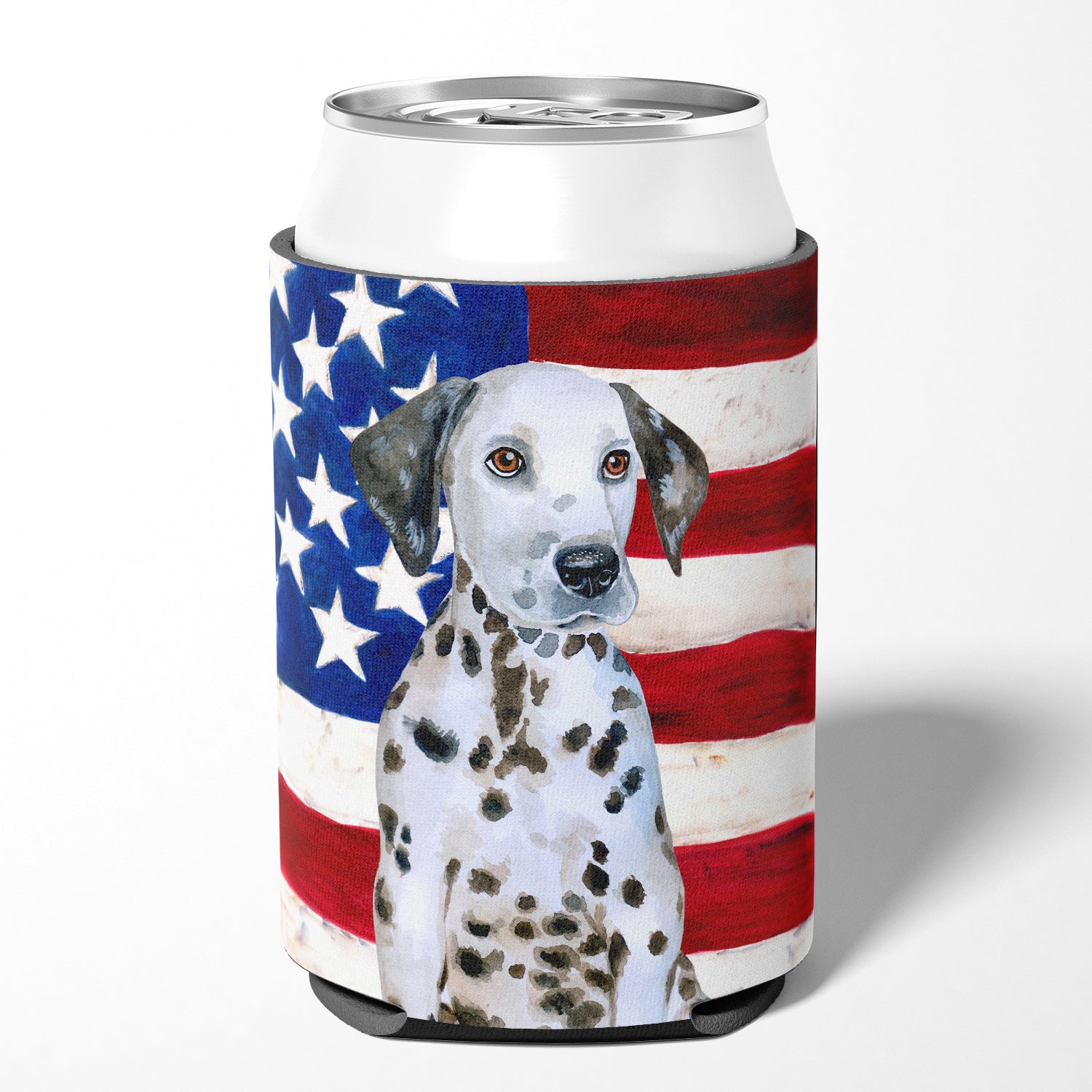 Dalmatian Puppy Patriotic Can or Bottle Hugger BB9708CC