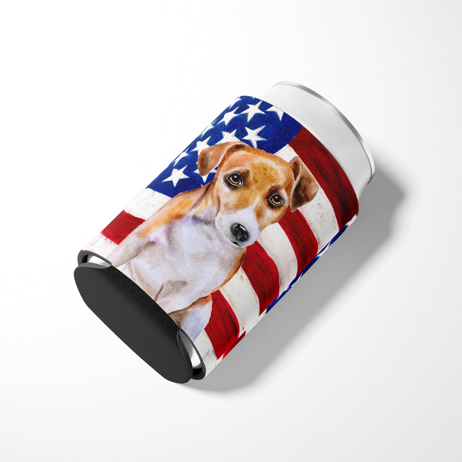 Jack Russell Terrier #2 Patriotic Can or Bottle Hugger BB9713CC