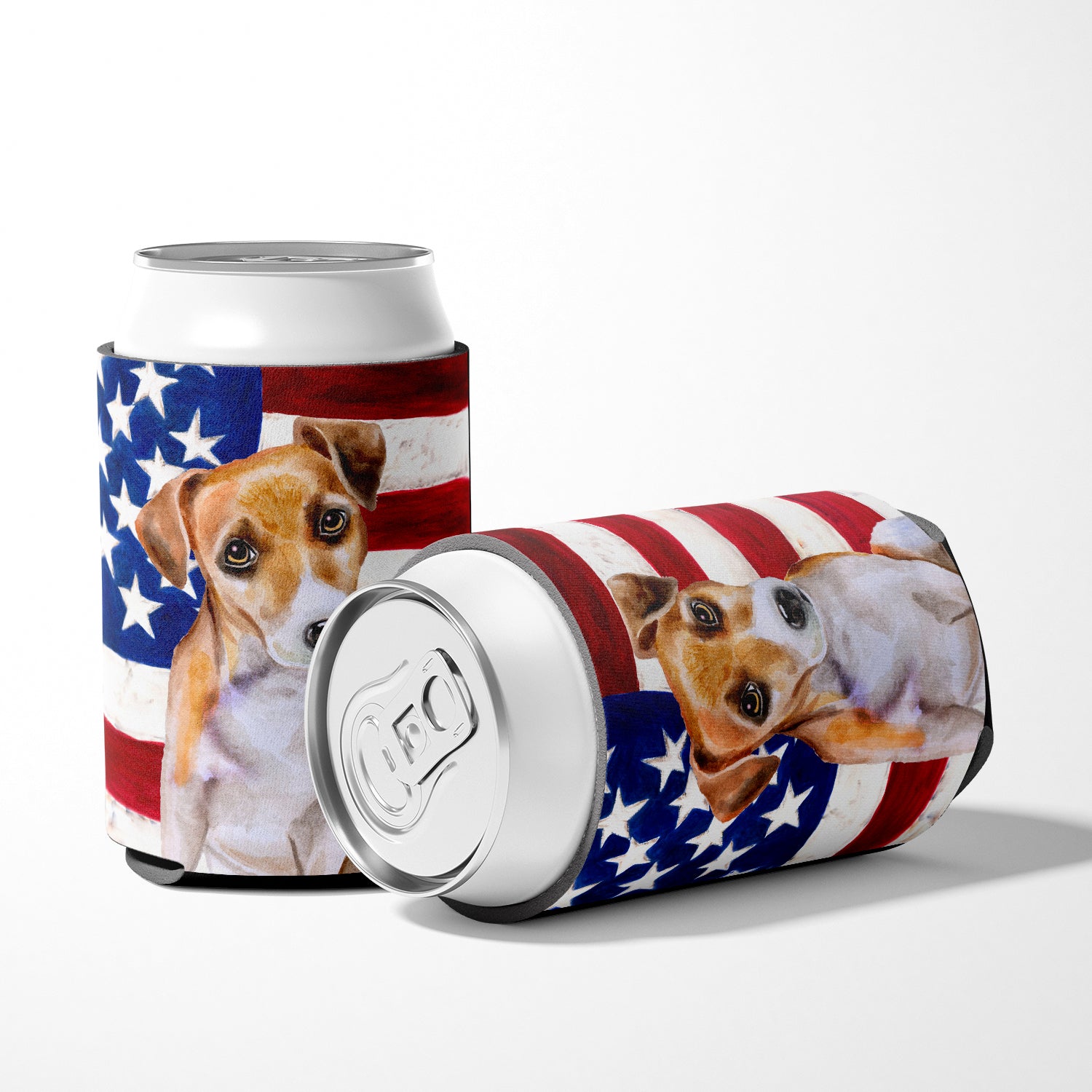 Jack Russell Terrier #2 Patriotic Can or Bottle Hugger BB9713CC  the-store.com.