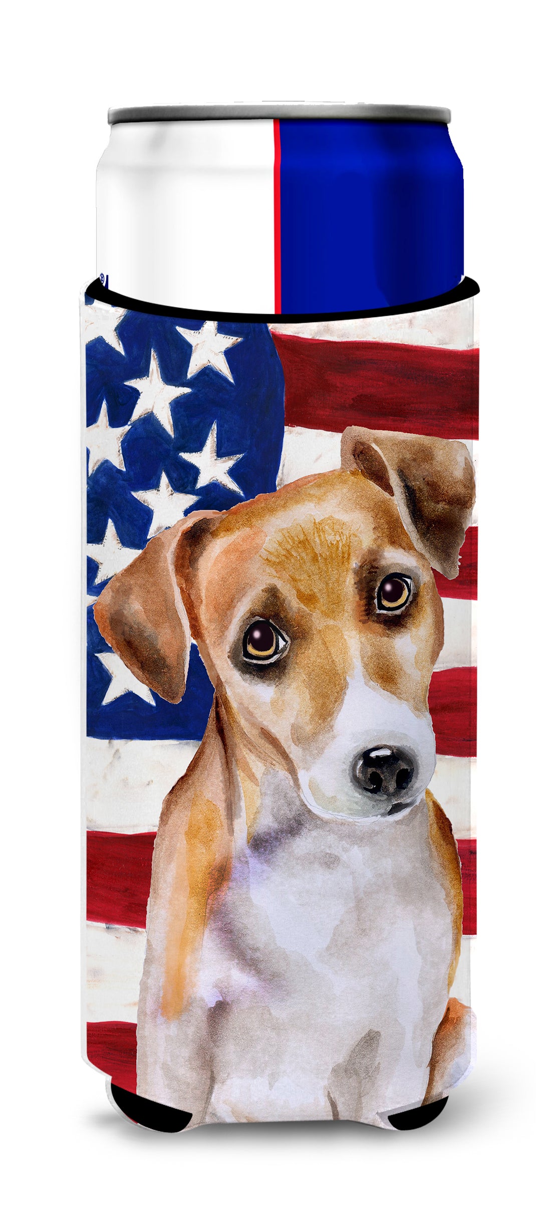 Jack Russell Terrier #2 Patriotic  Ultra Hugger for slim cans BB9713MUK  the-store.com.