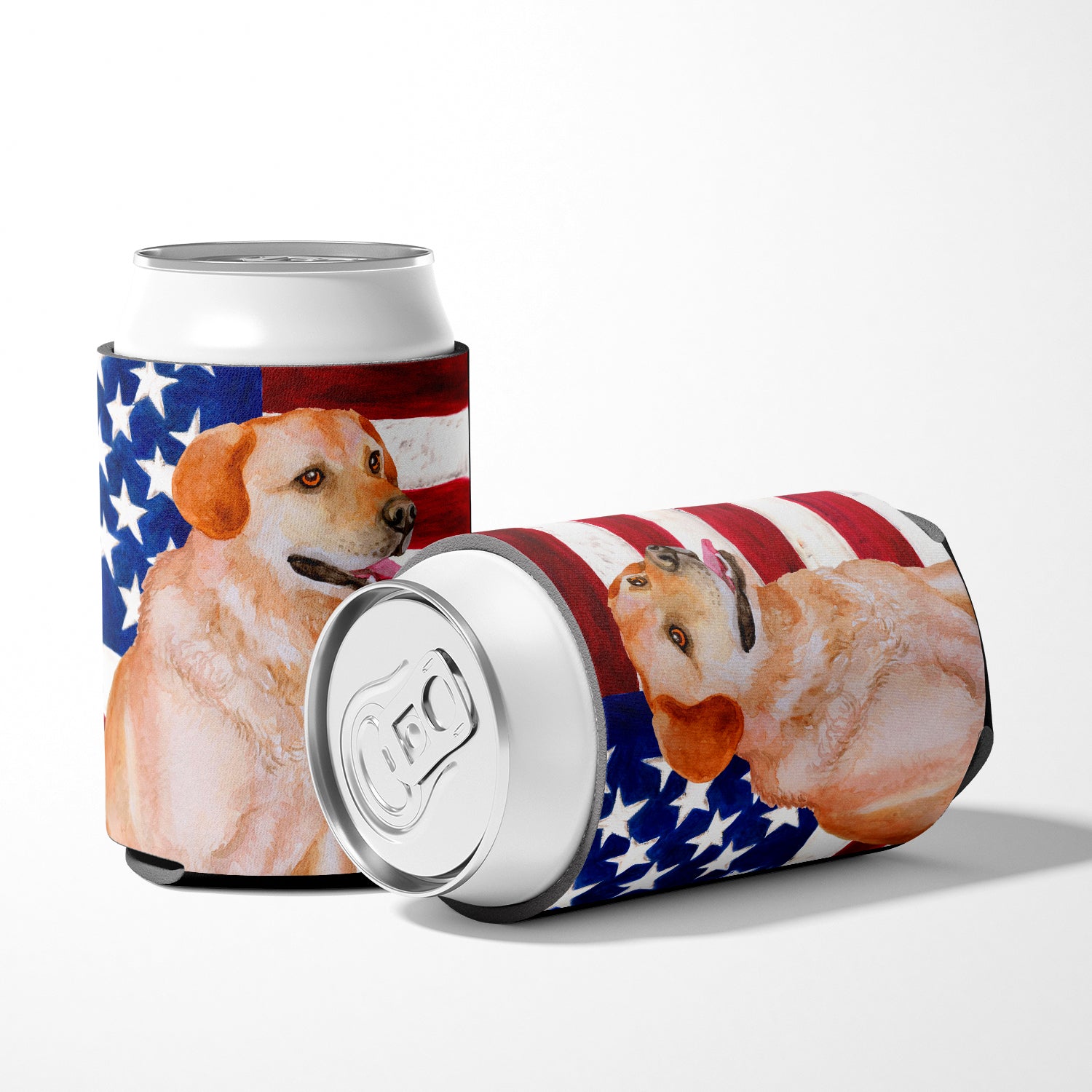Labrador Retriever Patriotic Can or Bottle Hugger BB9714CC