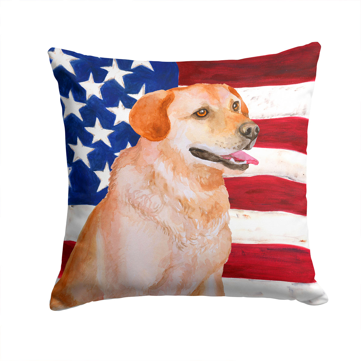 Labrador Retriever Patriotic Fabric Decorative Pillow - the-store.com