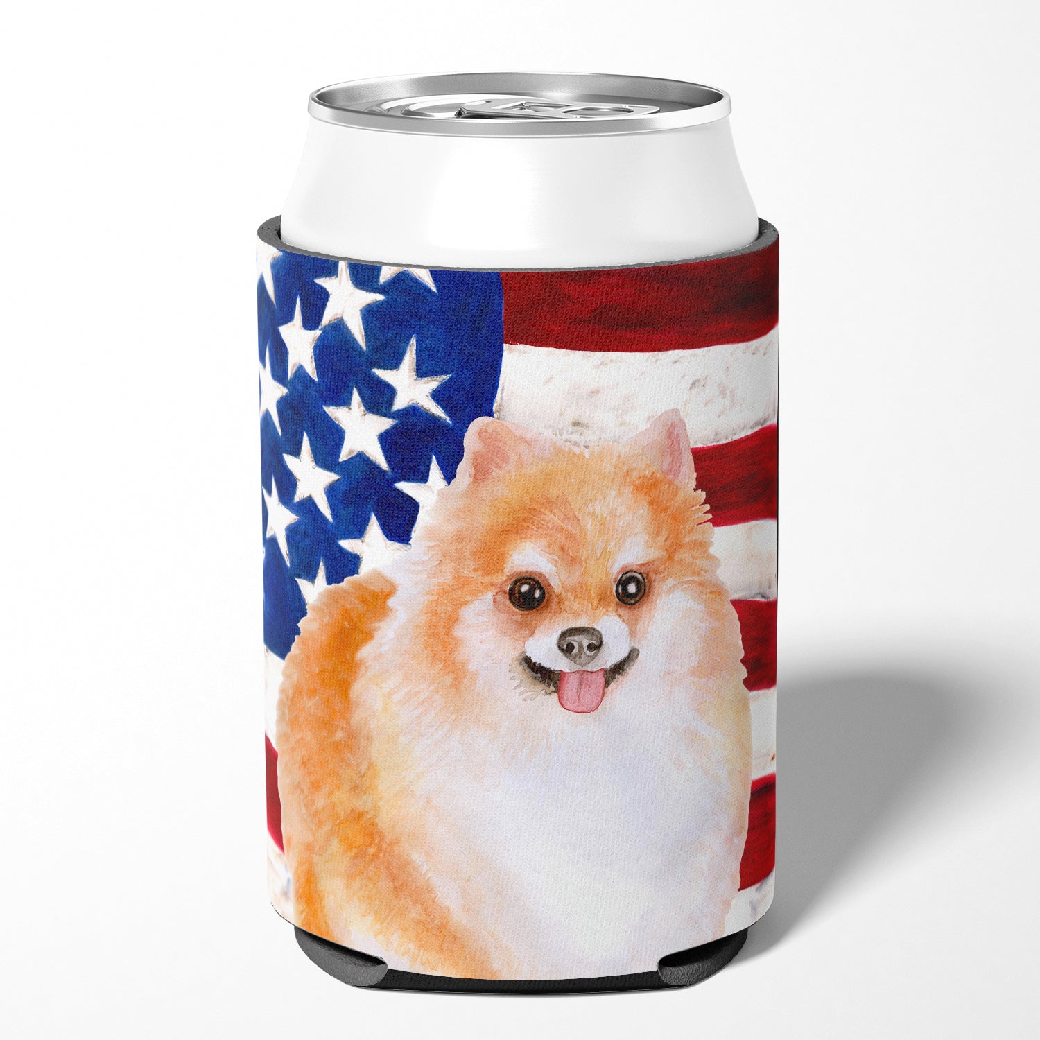 Pomeranian #2 Patriotic Can or Bottle Hugger BB9716CC