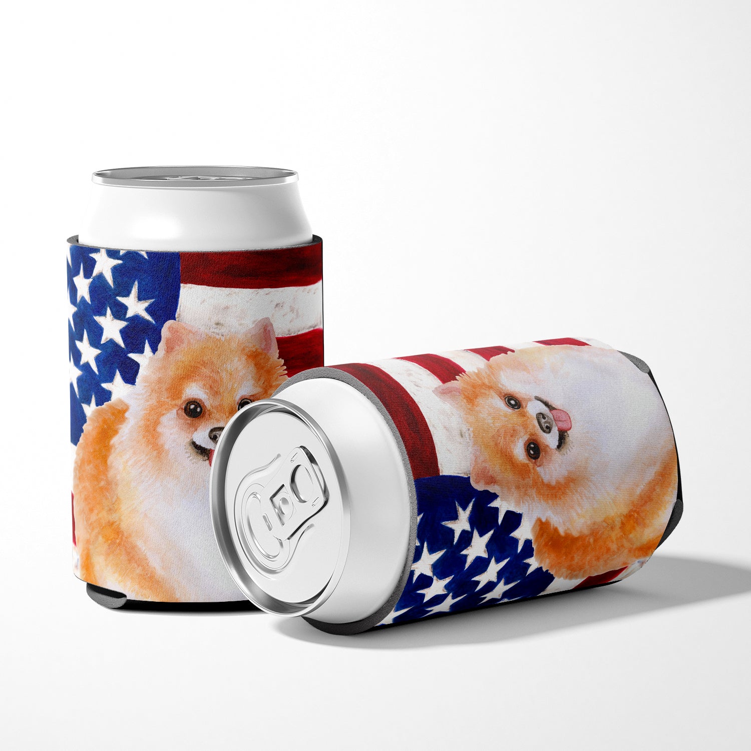 Pomeranian #2 Patriotic Can or Bottle Hugger BB9716CC  the-store.com.