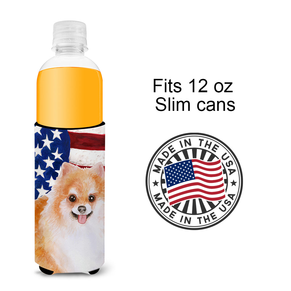 Pomeranian #2 Patriotic  Ultra Hugger for slim cans BB9716MUK