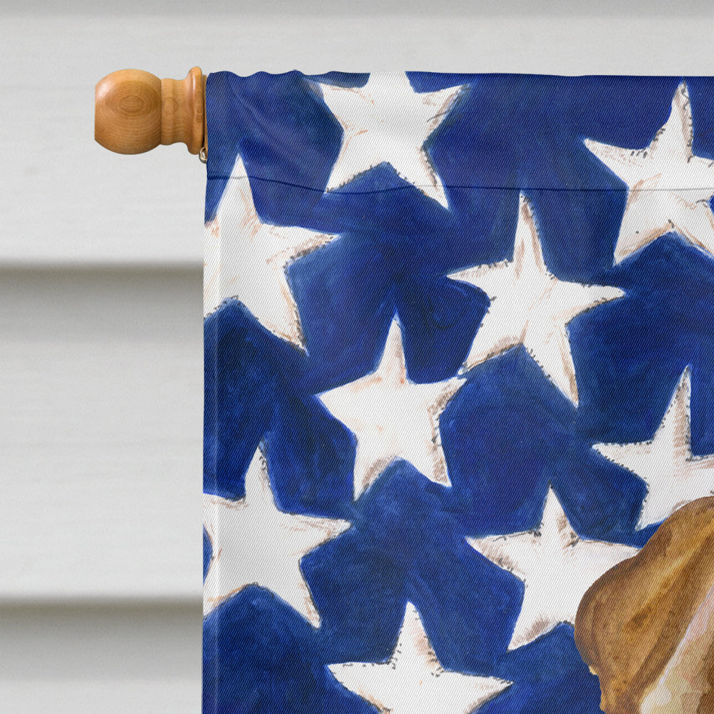 Shar Pei Puppy Patriotic Flag Canvas House Size BB9719CHF  the-store.com.