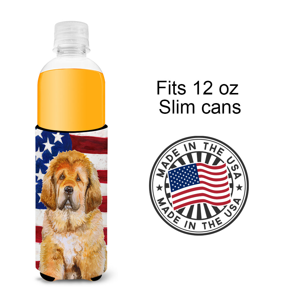 Tibetan Mastiff Patriotic  Ultra Hugger for slim cans BB9721MUK