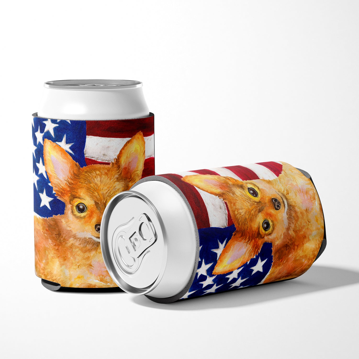 Toy Terrier Patriotic Can or Bottle Hugger BB9722CC