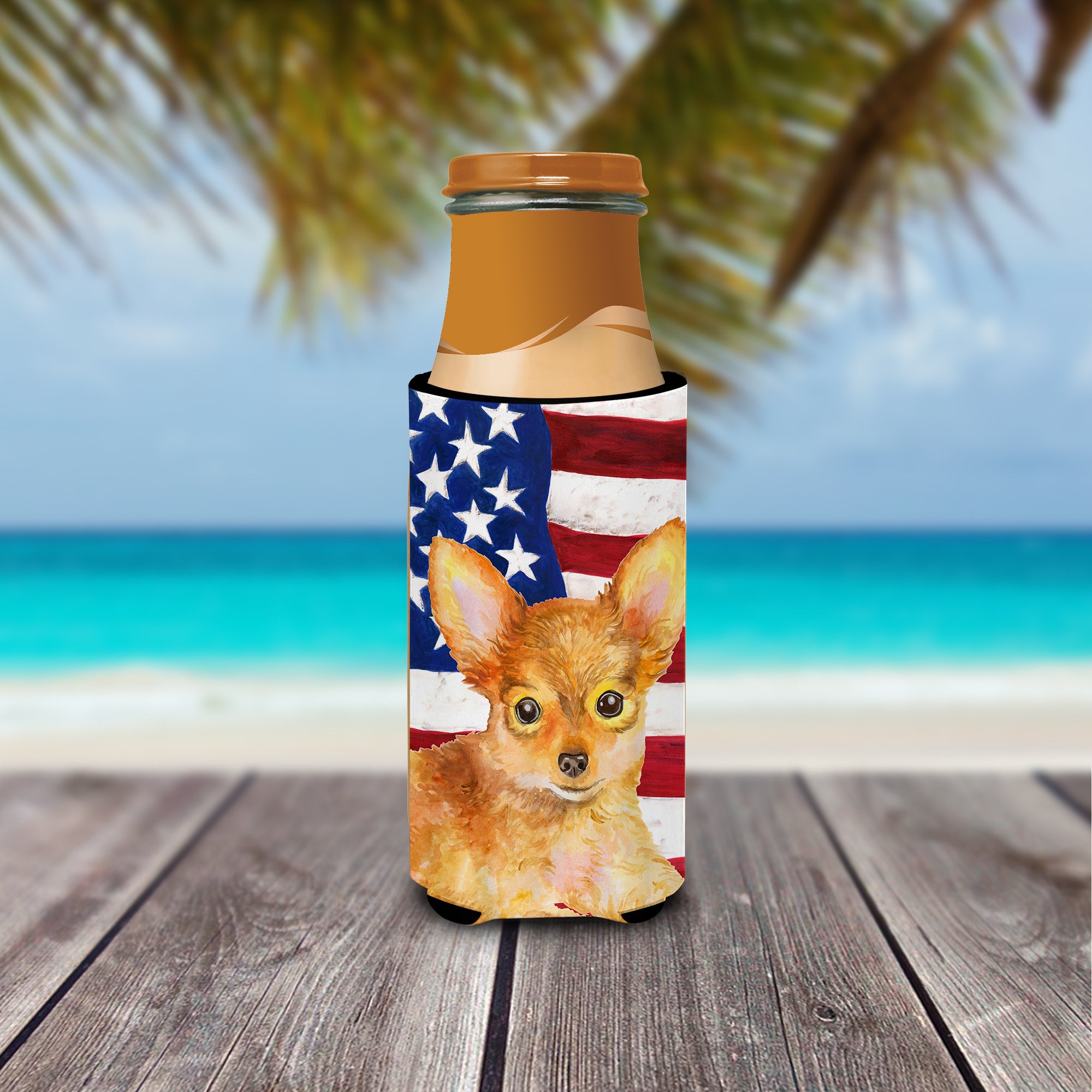 Toy Terrier Patriotic  Ultra Hugger for slim cans BB9722MUK  the-store.com.