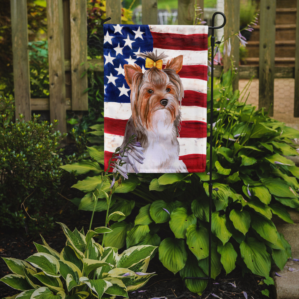 Yorkshire Terrier #2 Patriotic Flag Garden Size BB9723GF