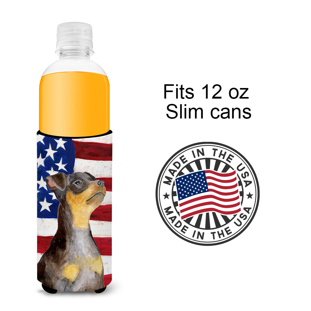 Miniature Pinscher #2 Patriotic  Ultra Hugger for slim cans BB9724MUK
