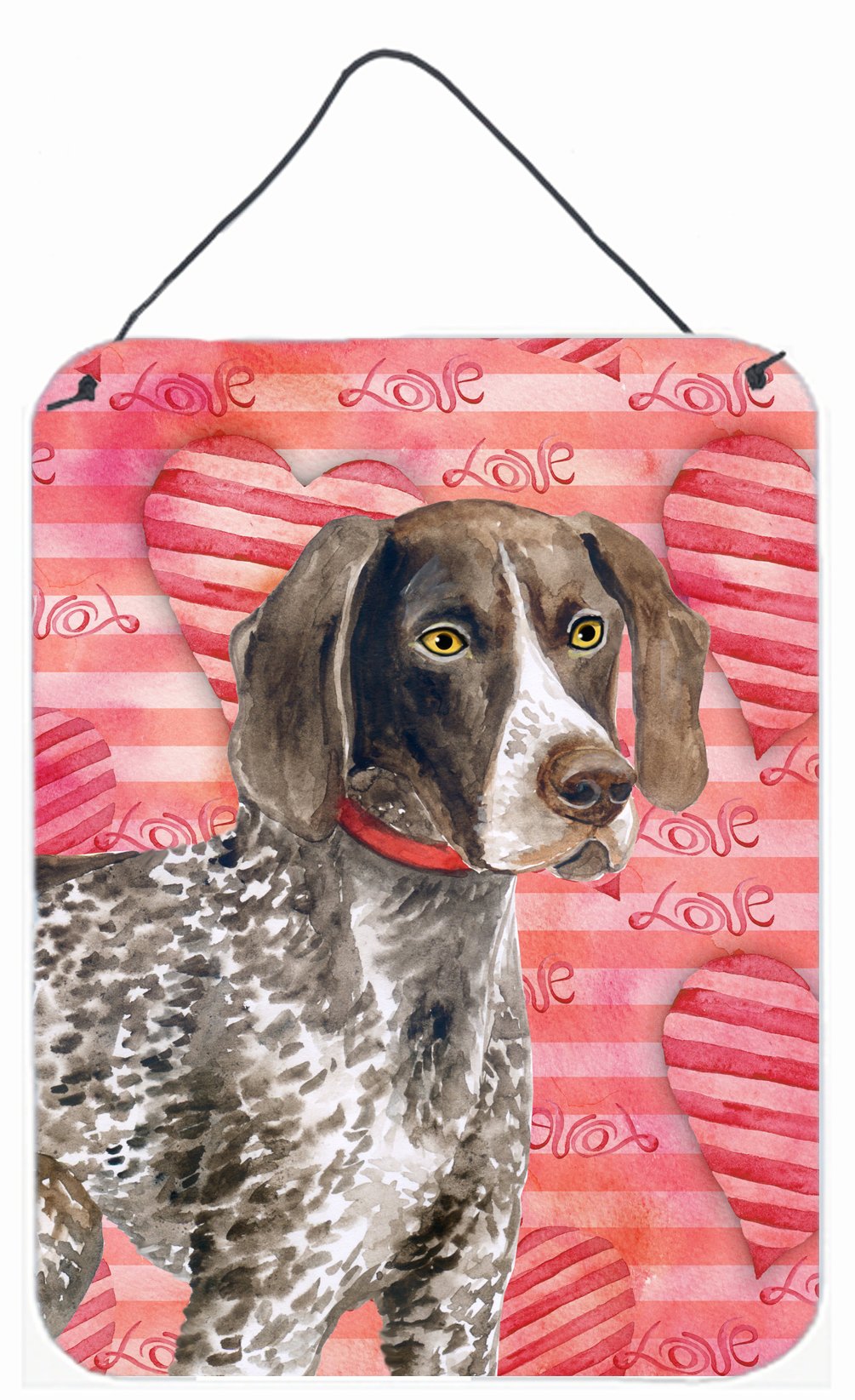 German Shorthaired Pointer Love Wall or Door Hanging Prints BB9728DS1216 by Caroline&#39;s Treasures