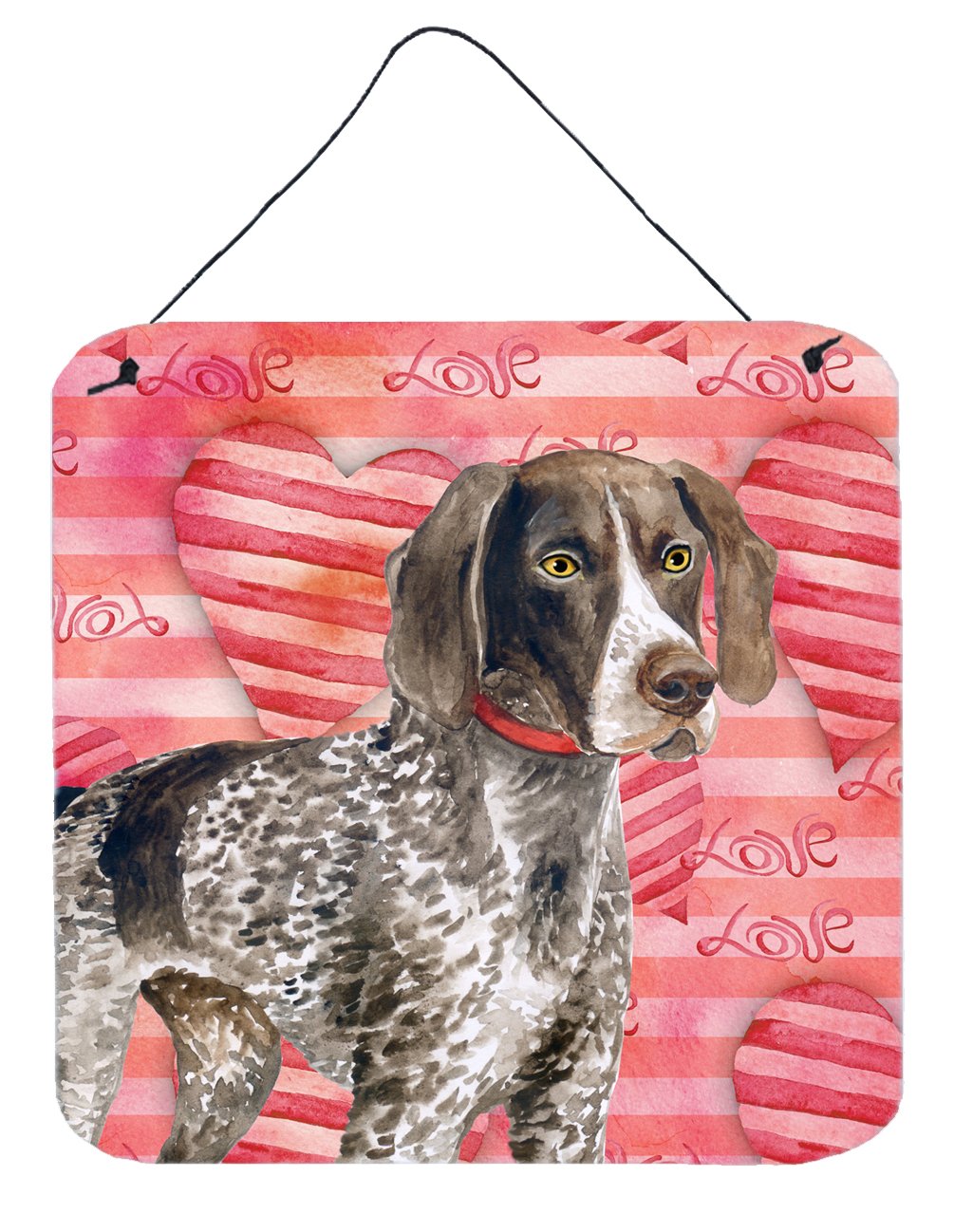 German Shorthaired Pointer Love Wall or Door Hanging Prints BB9728DS66 by Caroline&#39;s Treasures