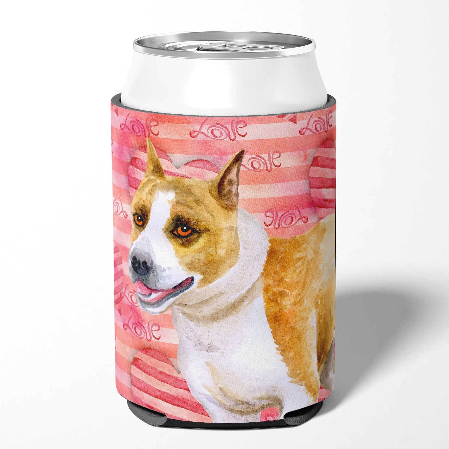 American Staffordshire Love Can or Bottle Hugger BB9731CC