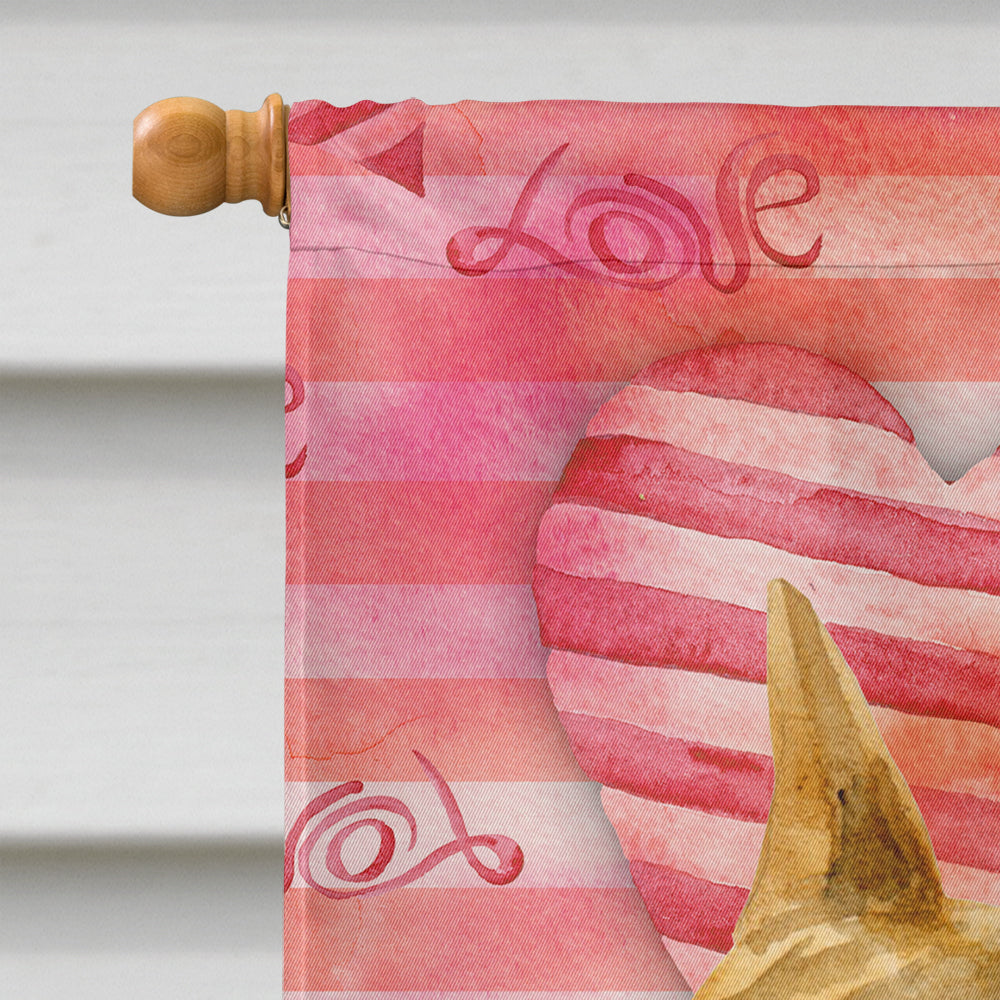 American Staffordshire Love Flag Canvas House Size BB9731CHF