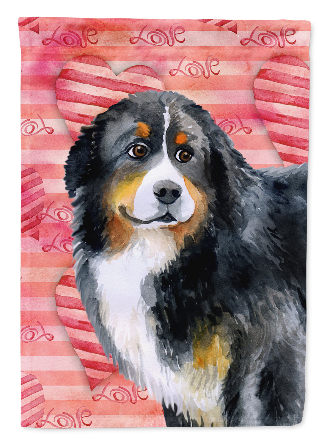 Bernese Mountain Dog Love Flag Canvas House Size BB9732CHF  the-store.com.