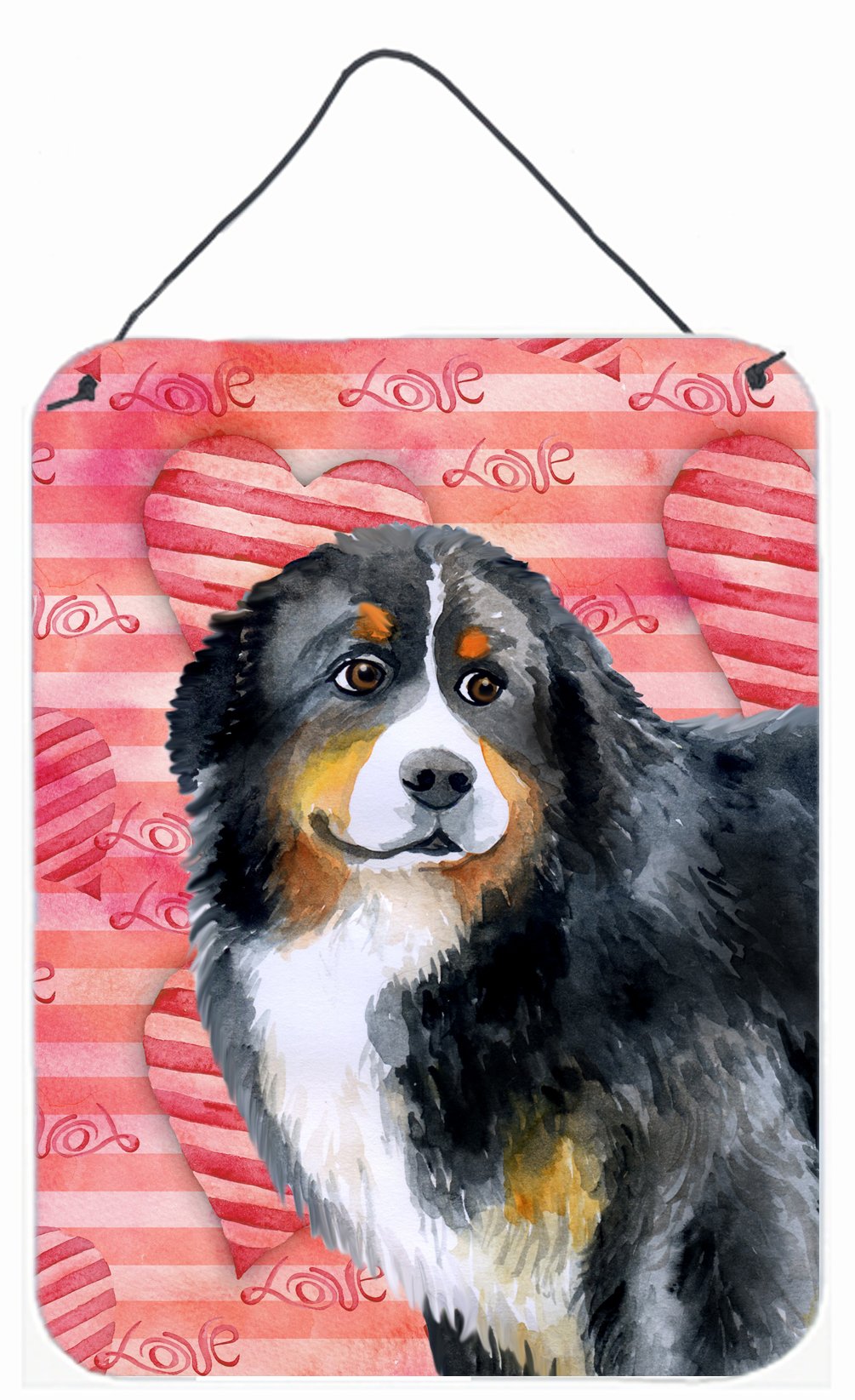 Bernese Mountain Dog Love Wall or Door Hanging Prints BB9732DS1216 by Caroline&#39;s Treasures