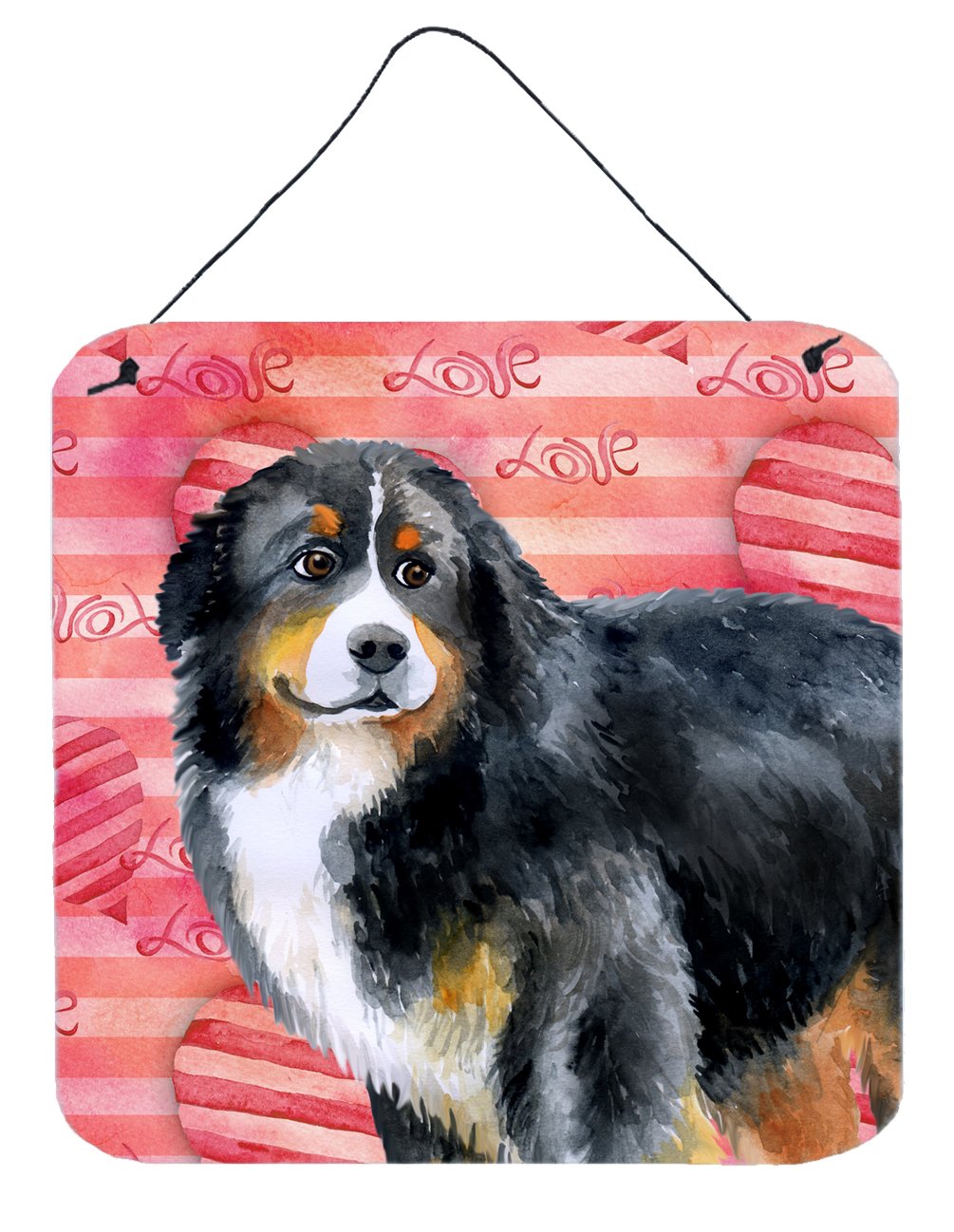Bernese Mountain Dog Love Wall or Door Hanging Prints BB9732DS66 by Caroline&#39;s Treasures