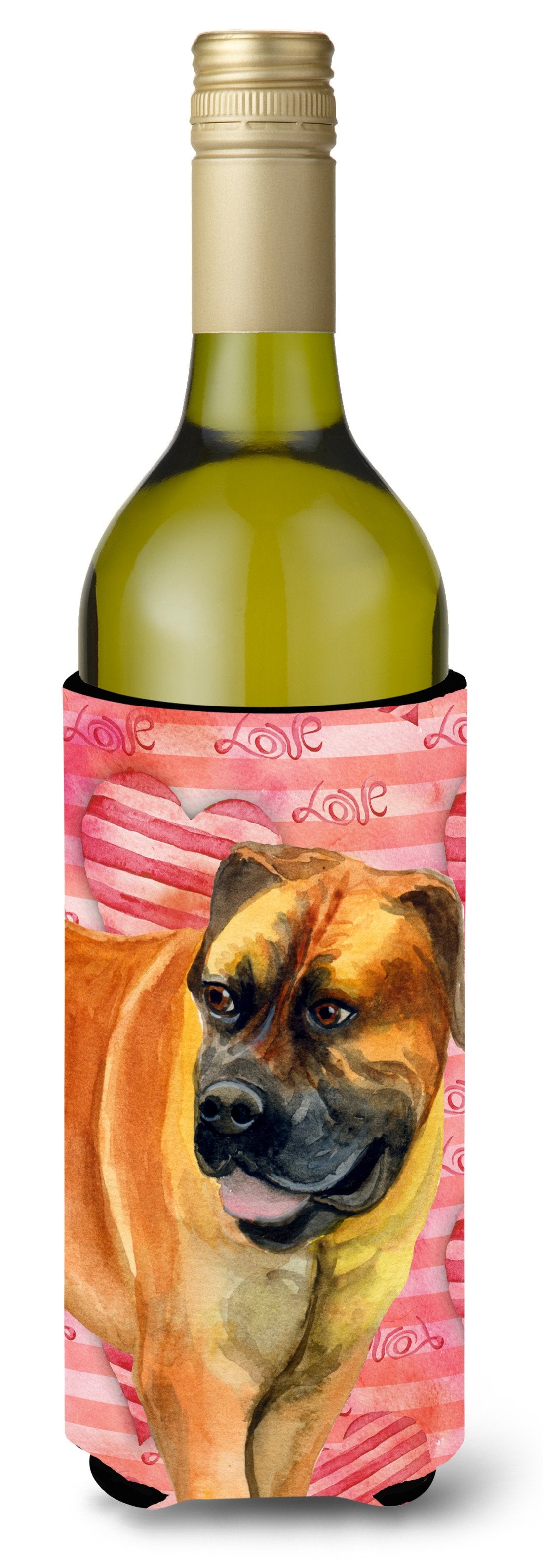 Boerboel Mastiff Love Wine Bottle Beverge Insulator Hugger BB9733LITERK by Caroline&#39;s Treasures