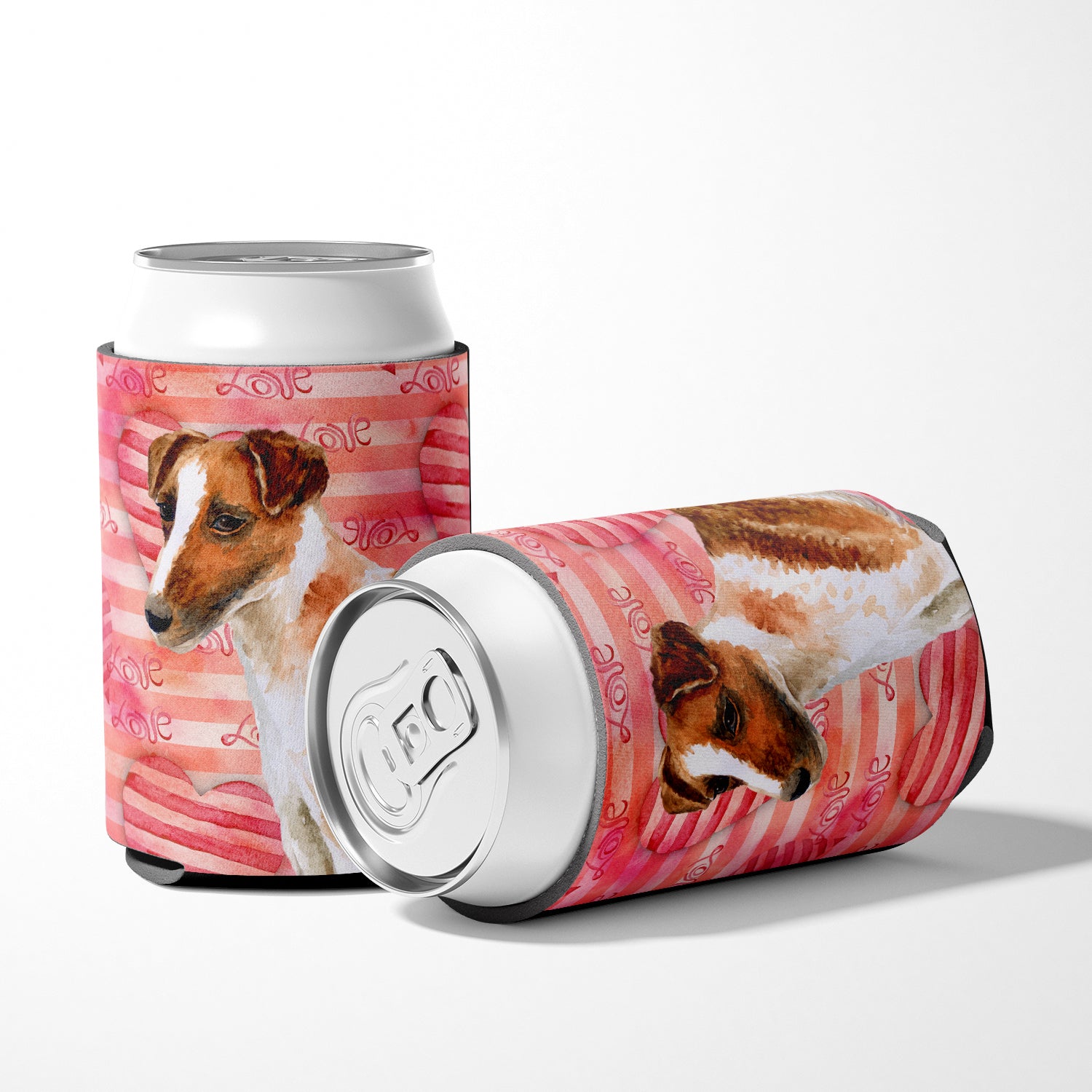 Smooth Fox Terrier Love Can or Bottle Hugger BB9734CC  the-store.com.