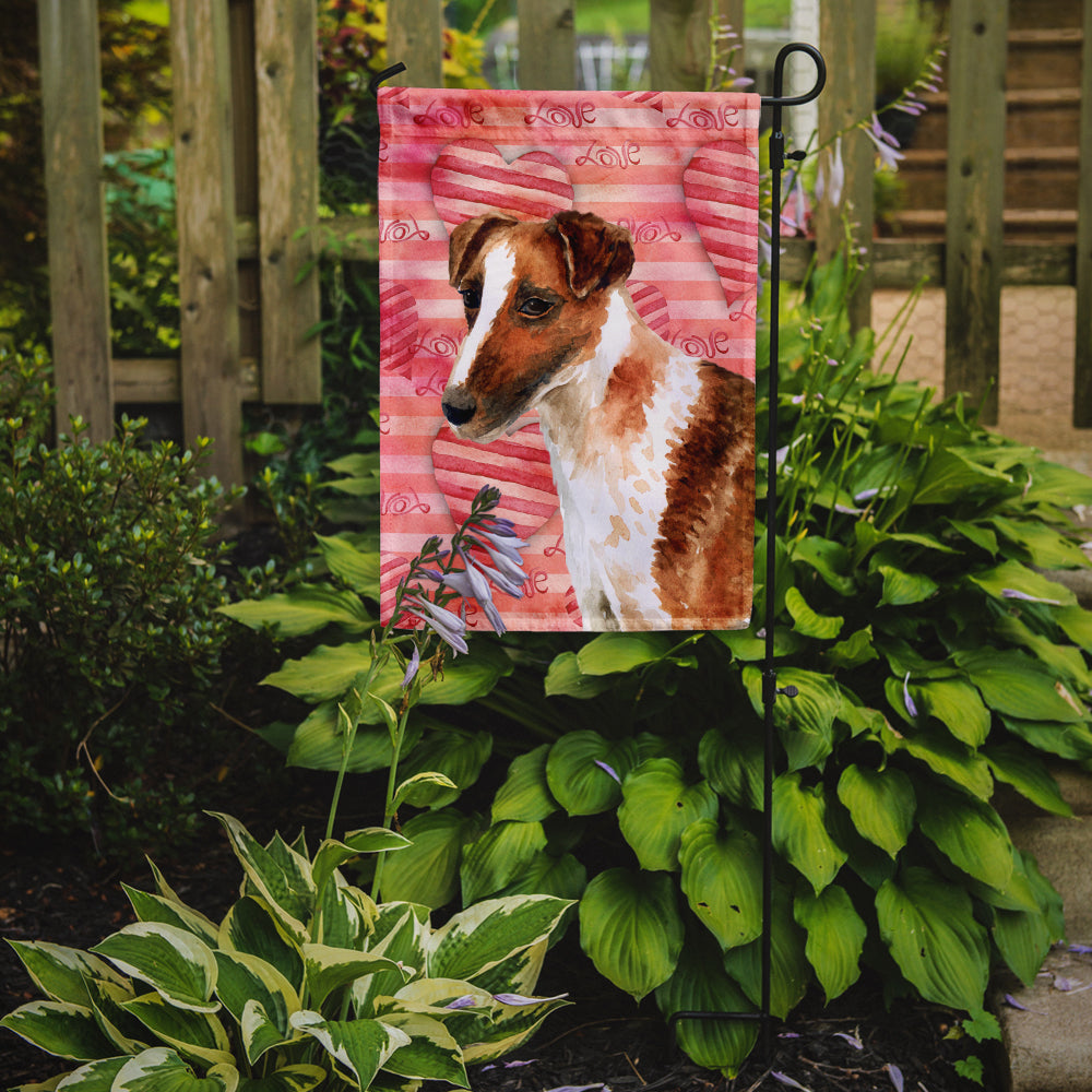 Smooth Fox Terrier Love Flag Garden Size BB9734GF