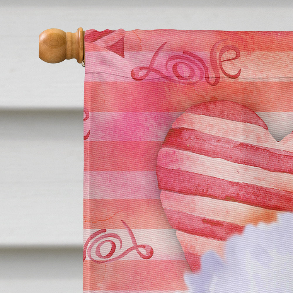 Bichon Frise Love Flag Canvas House Size BB9735CHF
