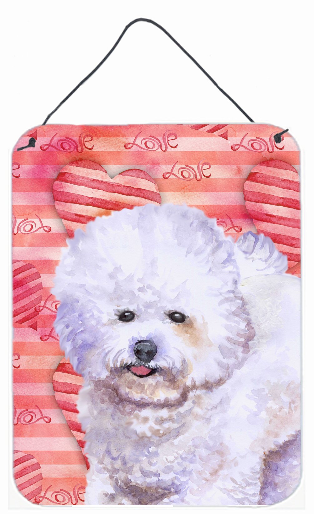 Bichon Frise Love Wall or Door Hanging Prints BB9735DS1216 by Caroline&#39;s Treasures