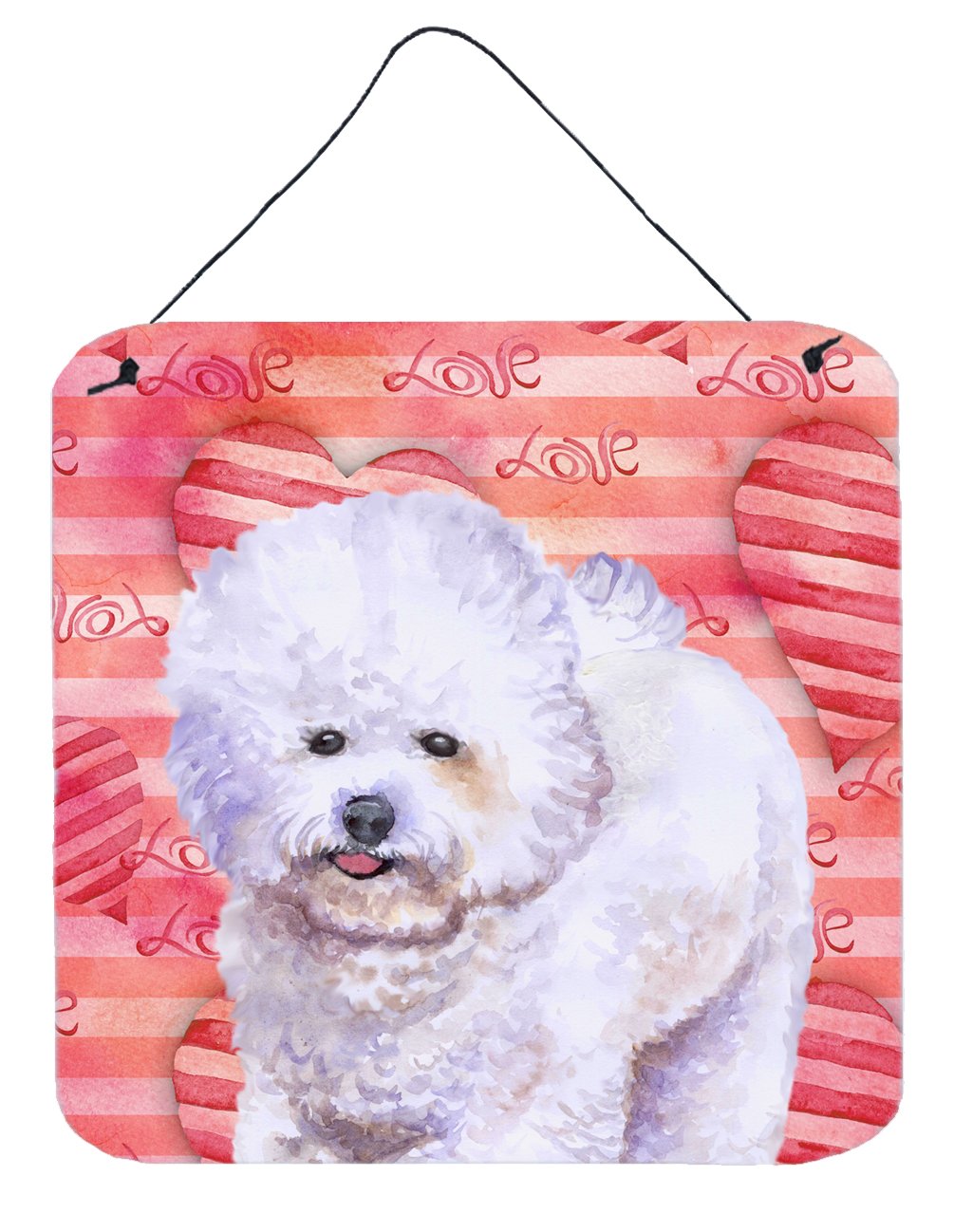 Bichon Frise Love Wall or Door Hanging Prints BB9735DS66 by Caroline&#39;s Treasures