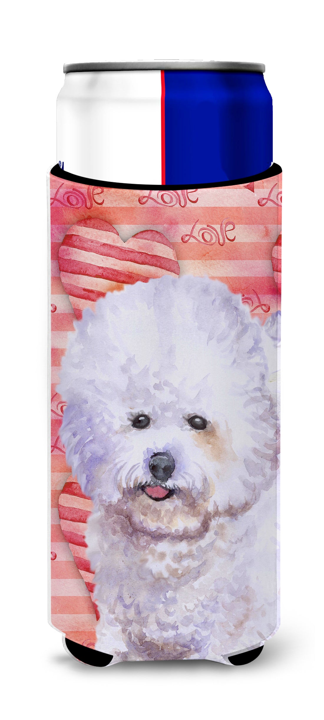 Bichon Frise Love  Ultra Hugger for slim cans BB9735MUK  the-store.com.