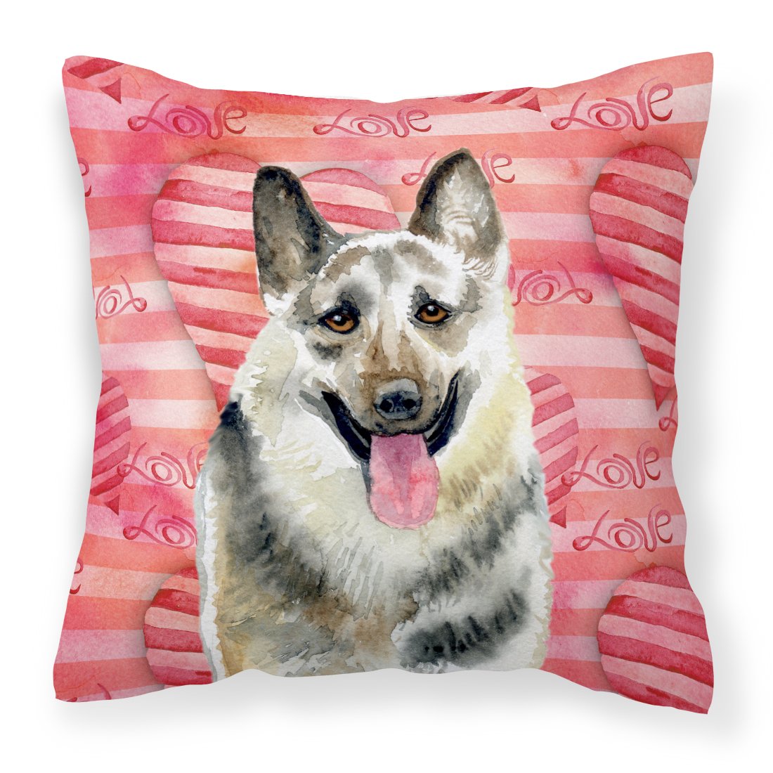 East-European Shepherd Love Fabric Decorative Pillow BB9736PW1818 by Caroline&#39;s Treasures