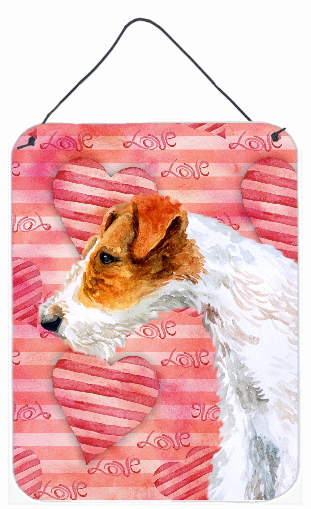 Fox Terrier Love Wall or Door Hanging Prints BB9737DS1216 by Caroline&#39;s Treasures