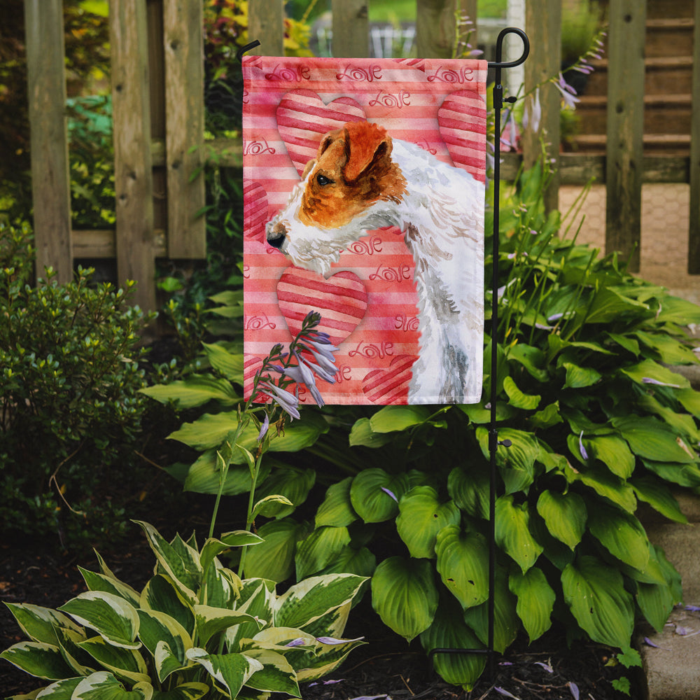 Fox Terrier Love Flag Garden Size BB9737GF