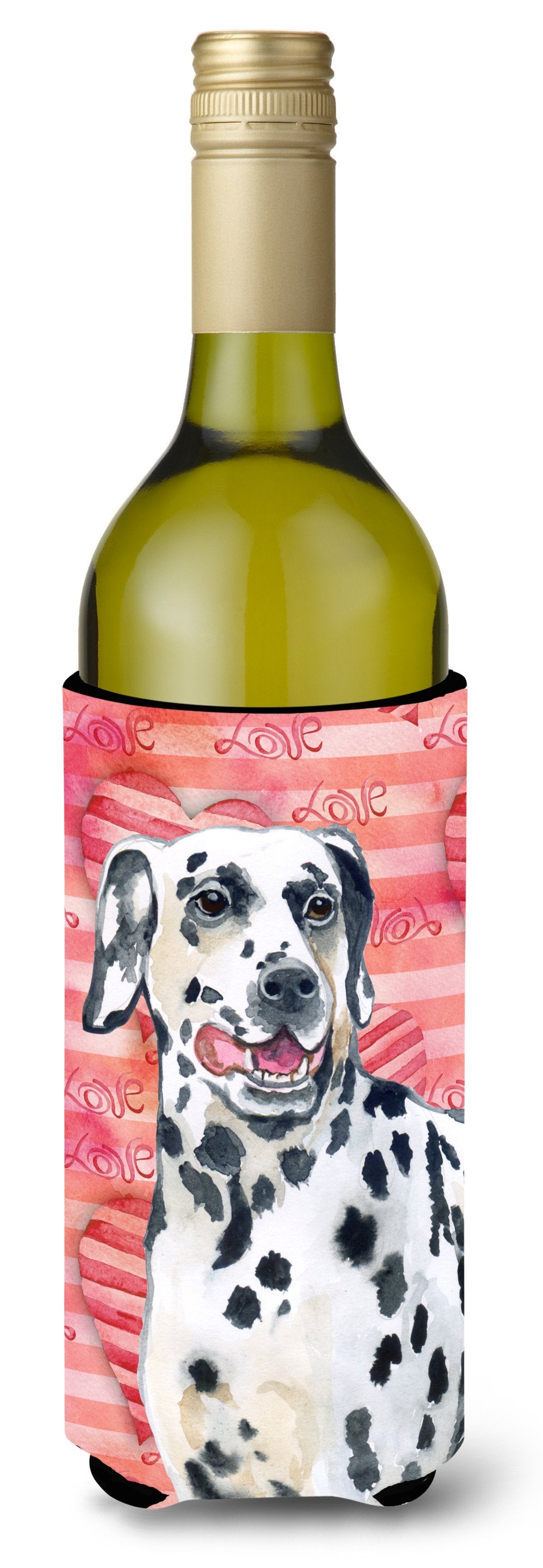 Dalmatian Love Wine Bottle Beverge Insulator Hugger BB9740LITERK by Caroline&#39;s Treasures