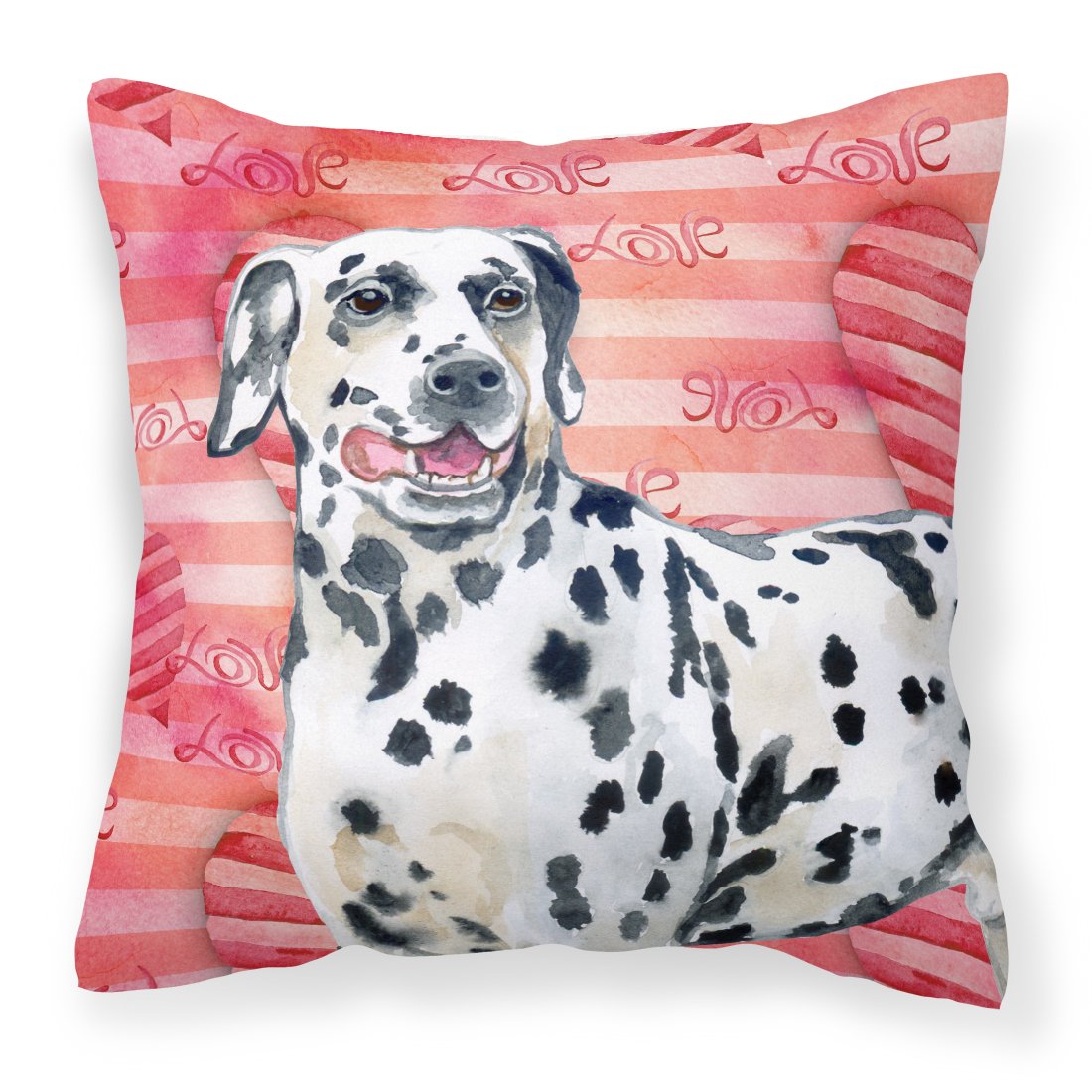 Dalmatian Love Fabric Decorative Pillow BB9740PW1818 by Caroline&#39;s Treasures