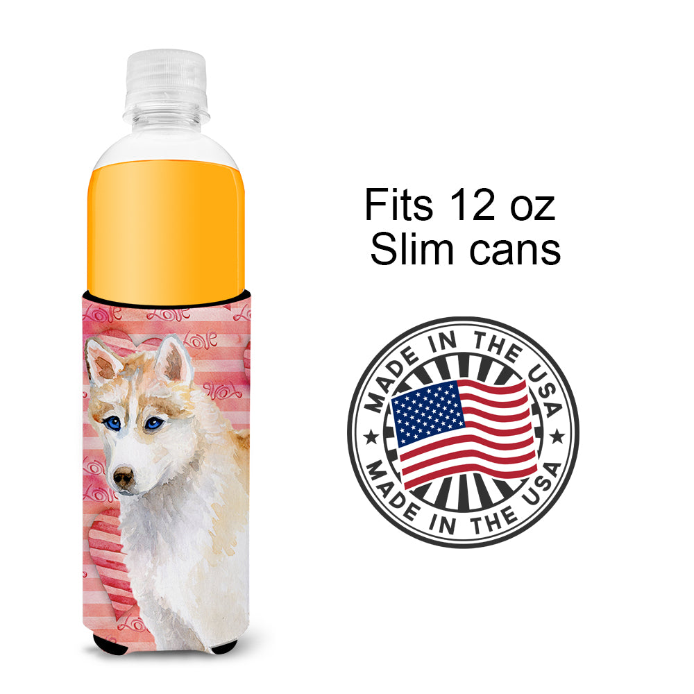 Siberian Husky Love  Ultra Hugger for slim cans BB9742MUK  the-store.com.
