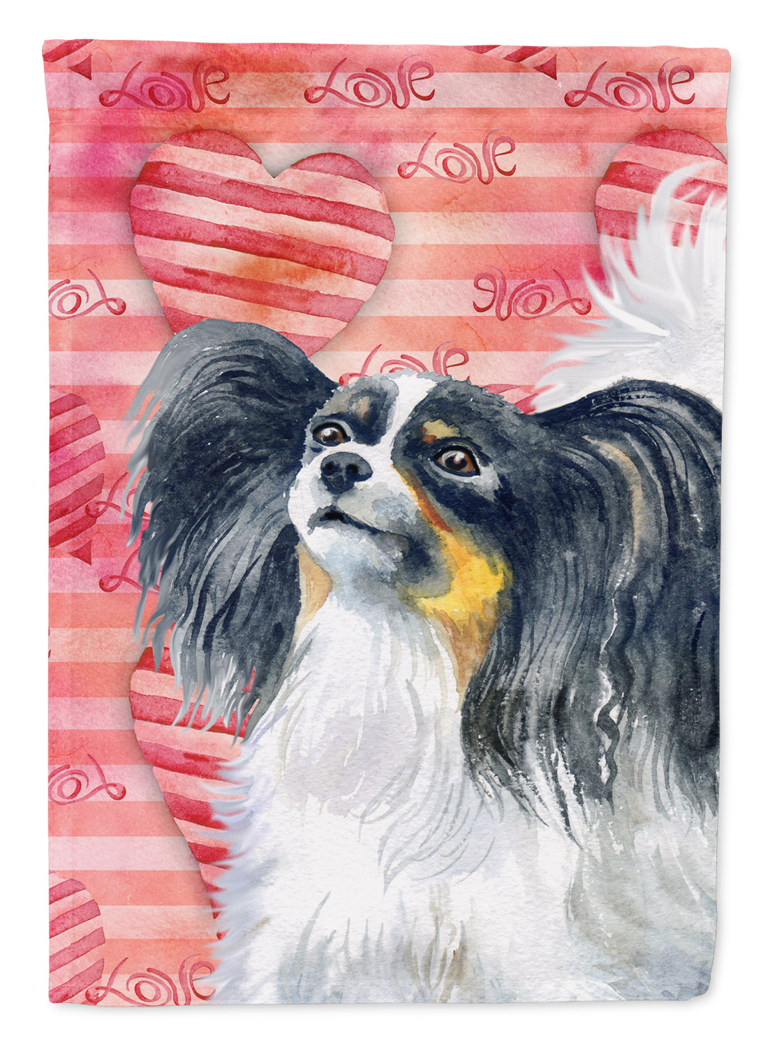 Papillon Love Flag Canvas House Size BB9744CHF  the-store.com.