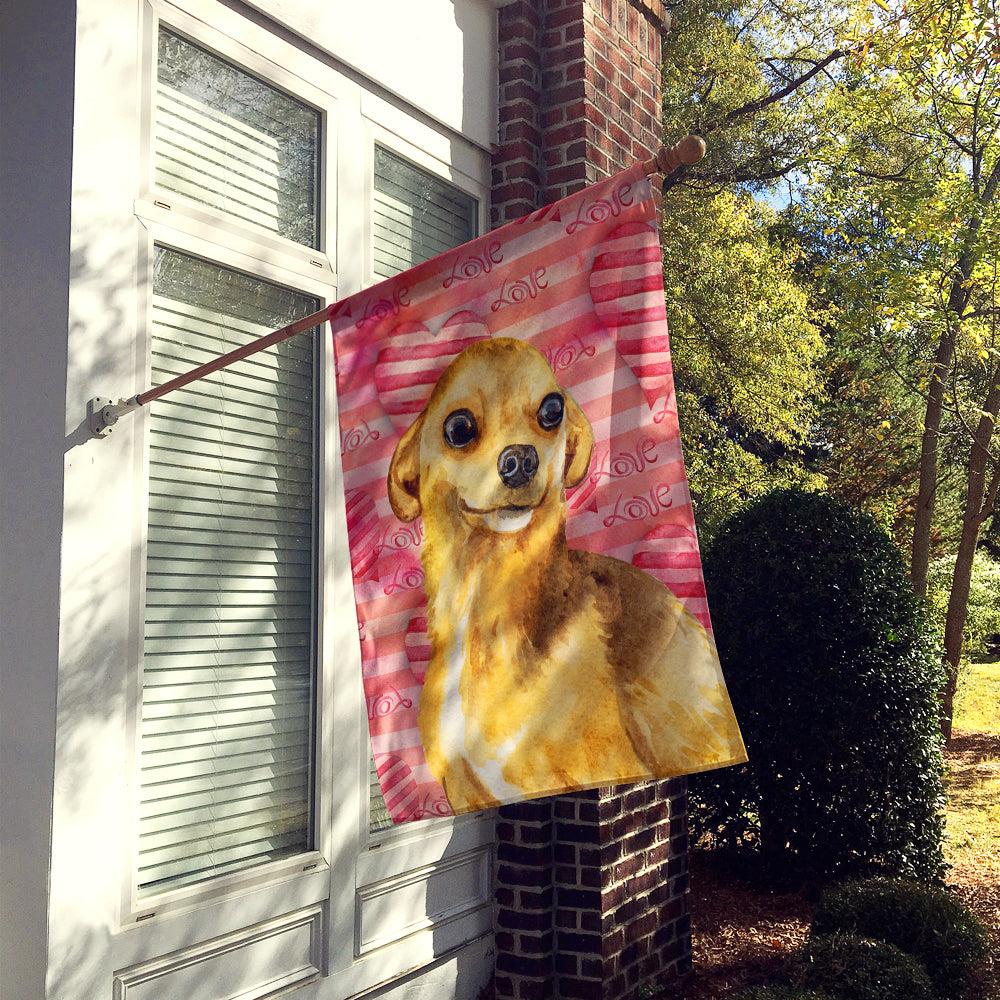 Chihuahua Love Flag Canvas House Size BB9745CHF  the-store.com.