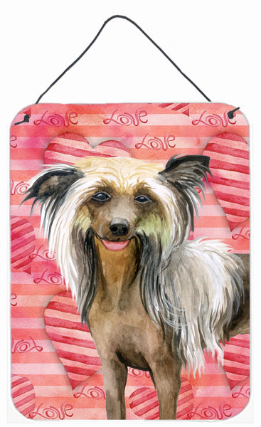 Chinese Crested Love Wall or Door Hanging Prints BB9746DS1216 by Caroline's Treasures