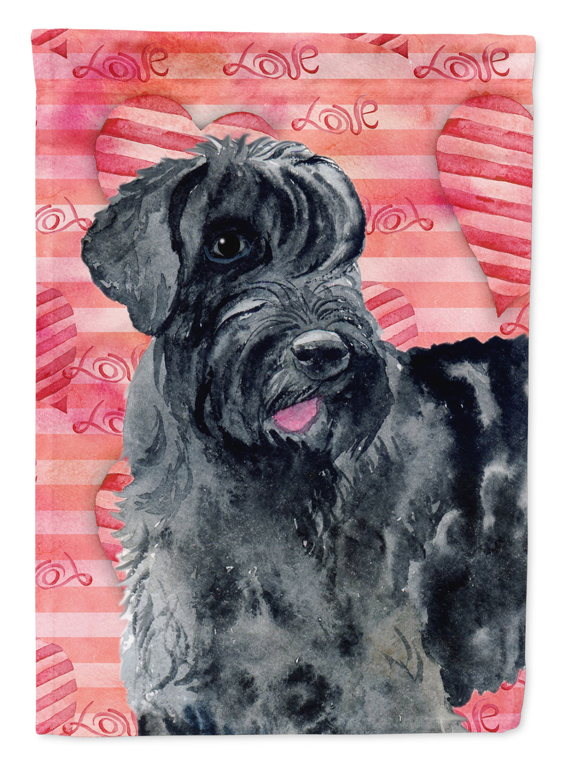 Giant Schnauzer Love Flag Canvas House Size BB9747CHF  the-store.com.