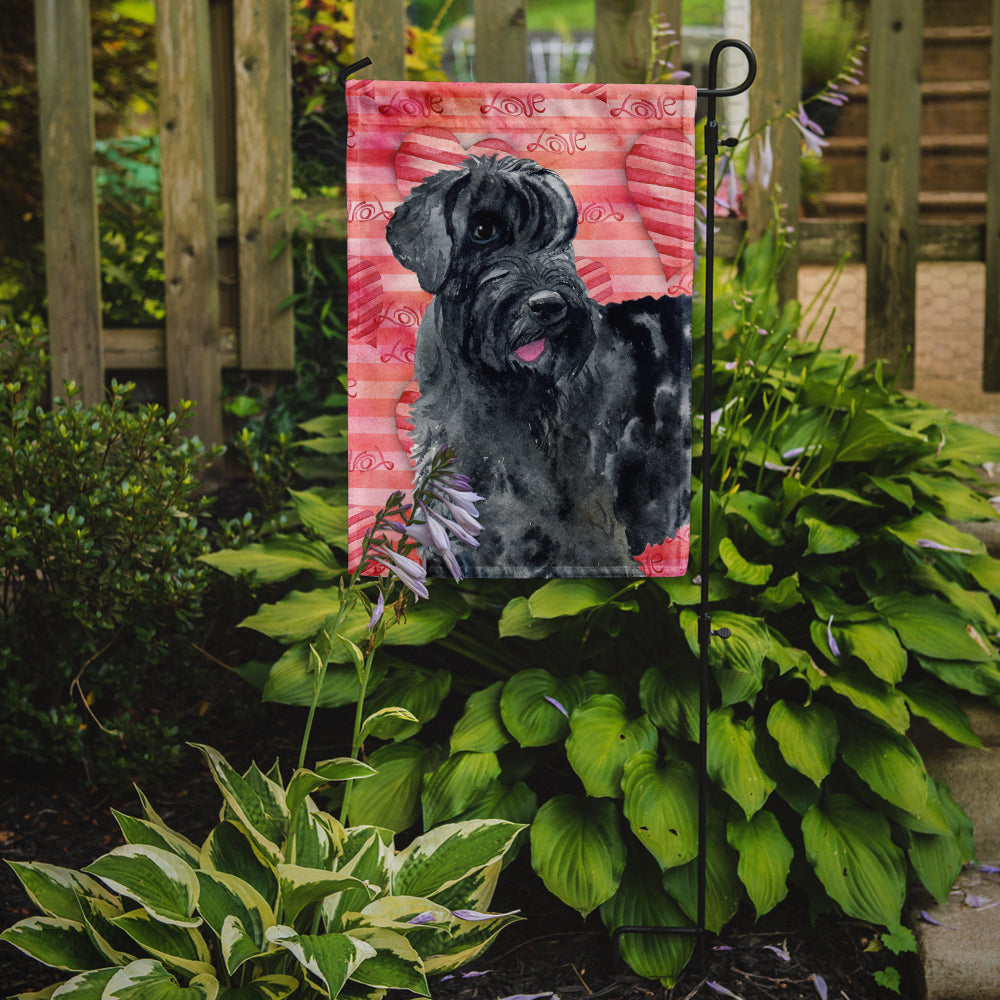 Caroline's Treasures Giant Schnauzer Love Garden Flag - Outdoor Decorative Yard Flag BB9747GF