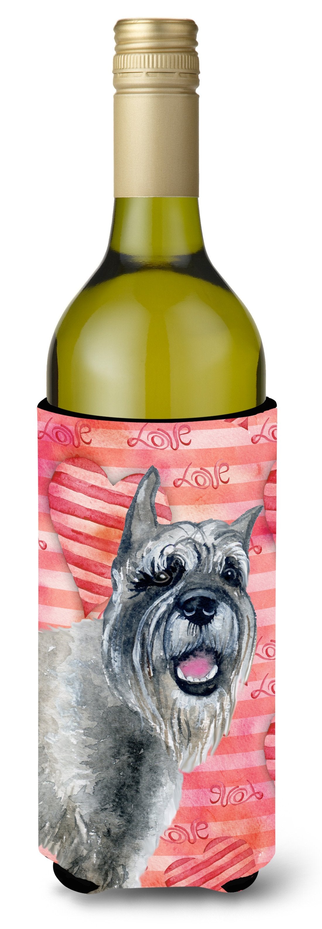 Schnauzer Love Wine Bottle Beverge Insulator Hugger BB9749LITERK by Caroline&#39;s Treasures