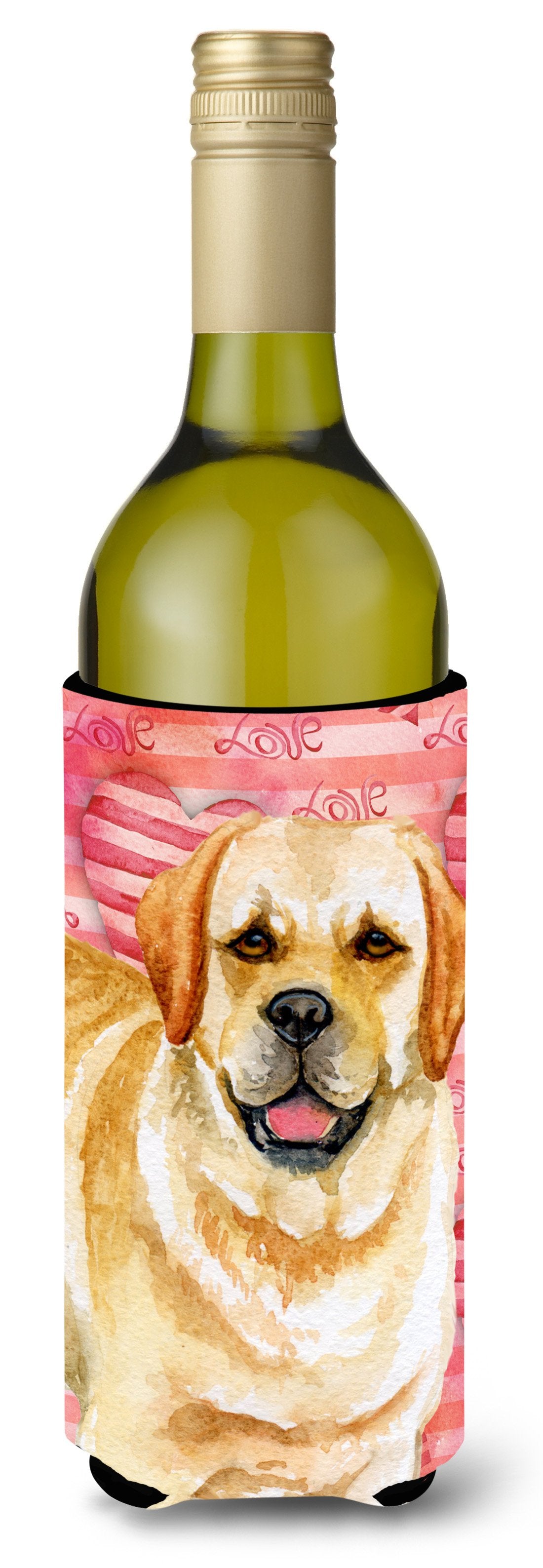 Golden Retriever Love Wine Bottle Beverge Insulator Hugger BB9751LITERK by Caroline&#39;s Treasures